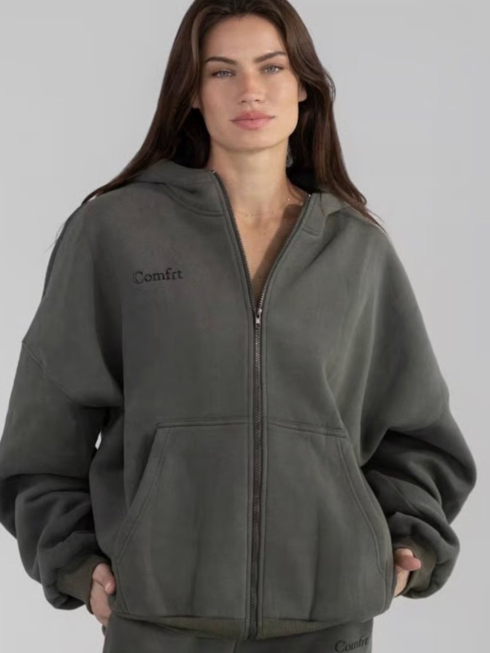 COMFRT ZIP UP HOODED SWEATSHIRT